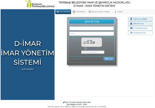 İMAR YÖNETİM SİSTEMİ Web Uygulaması - D-İMAR