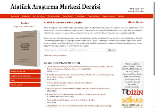 Atatürk Araştırma Merkezi Dergisi