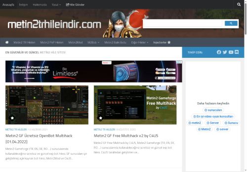 Metin2 TR Hile indir - En Güncel Metin2 Hile İndirme Sitesi