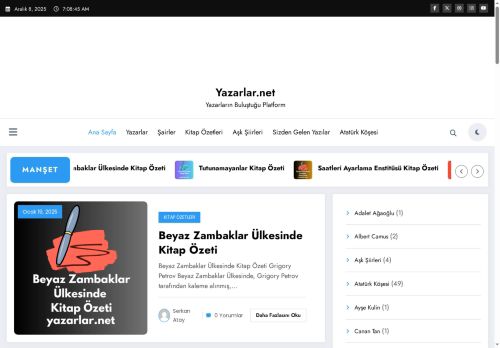 Yazarların Buluştuğu Platform - Yazarlar.net
