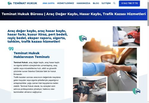 Teminat Hukuk | Araç Değer Kaybı ve Hasar Kaybı Hizmetleri