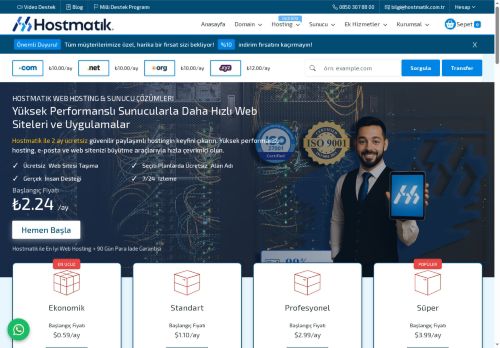 Hostmatik İnternet Hizmetleri - Ana Sayfa