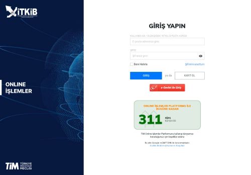 Giriş - Online İşlemler