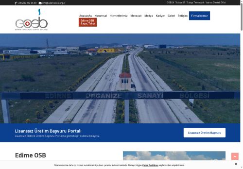 Edirne Organize Sanayi Bölgesi Resmi Web Sitesi - Edirne OSB