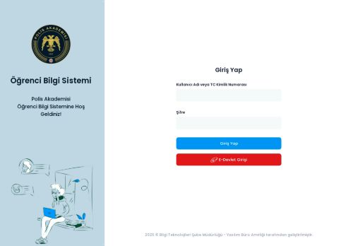 Polis Akademisi Öğrenci Bilgi Sistemi Sistemi - Giriş Yap