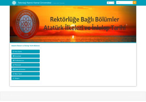 Atatürk İlkeleri ve İnkılap Tarihi Bölümü