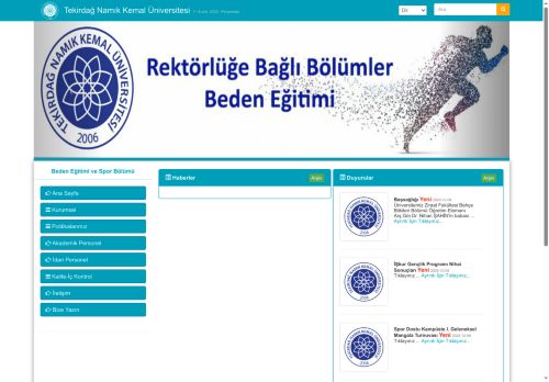 Beden Eğitimi ve Spor Bölümü