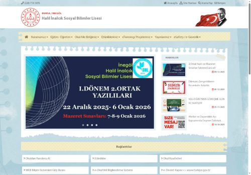 Halil İnalcık Sosyal Bilimler Lisesi - BURSA / İNEGÖL 