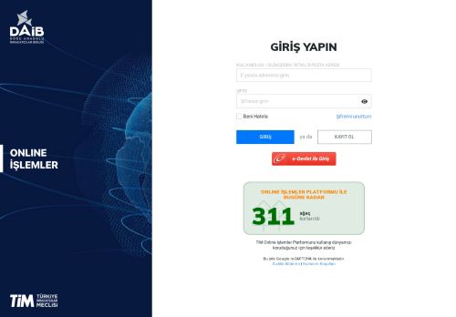 Giriş - Online İşlemler