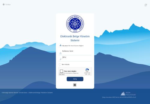 Giriş Sayfası - Namık Kemal Üniversitesi