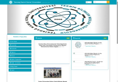 Robotik ve Yapay Zeka