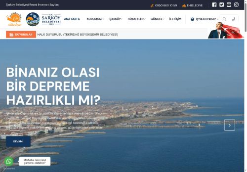 Tekirdağ Şarköy Belediyesi Resmi Web Sitesi - Şarköy Belediyesi