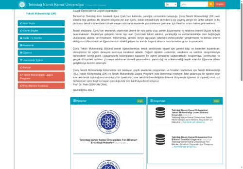 Tekstil Mühendisliği (DK)