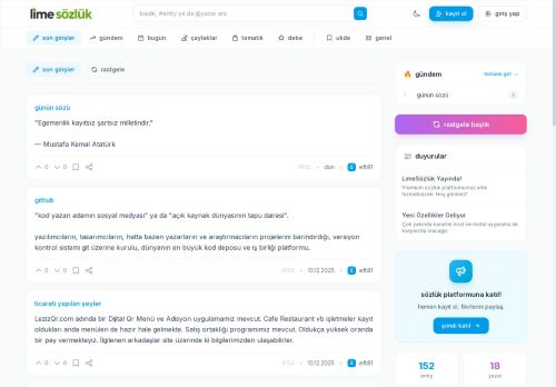LimeSözlük - 
        Ana Sayfa