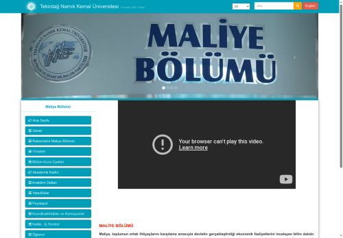 Maliye Bölümü