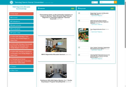 TNKÜ Bağımlılıkla Mücadele Koordinatörlüğü