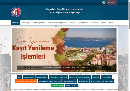 Öğrenci İşleri Daire Başkanlığı - ÇOMÜ