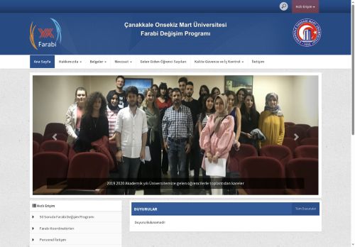 Farabi Değişim Programı - ÇOMÜ