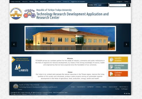 Technology Research Development Application and                      Research Center | Republic of Türkiye Trakya University