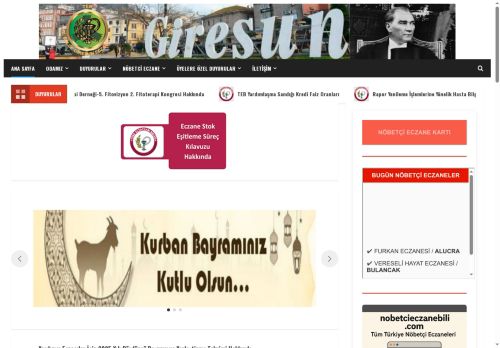 T.E.B. 42. Bölge Giresun Eczacı Odası - Anasayfa