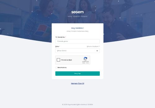 Aday Yönetim Sistemi - Giriş | SEGEM