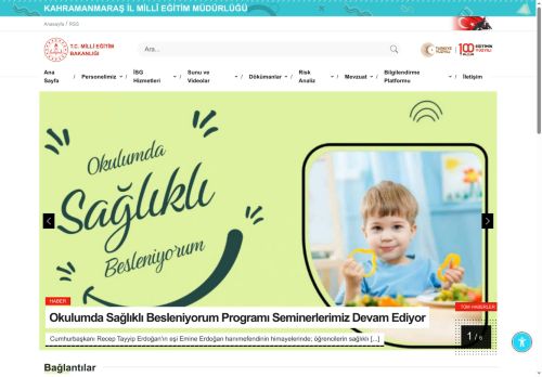 MEB KAHRAMANMARAŞ İL MİLLÎ EĞİTİM MÜDÜRLÜĞÜİŞYERİ SAĞLIK VE GÜVENLİK BİRİMİ