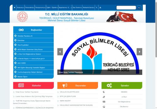 Tekirdağ Belediyesi Mehmet Serez Sosyal Bilimler Lisesi - TEKİRDAĞ / SÜLEYMANPAŞA 