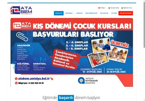 Antalya Büyükşehir Belediyesi Atatürk Bilgi Eğitim Merkezi - ATABEM 