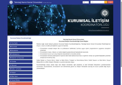 Kurumsal İletişim Koordinatörlüğü