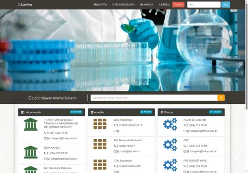Laboratuvar Arama Sistemi