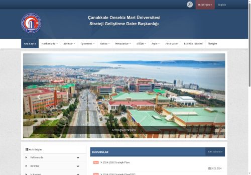 Strateji Geliştirme Daire Başkanlığı - ÇOMÜ