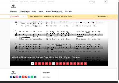 Bağlama Notaları, Do re mi notalar, Türkü ve Saz Notaları