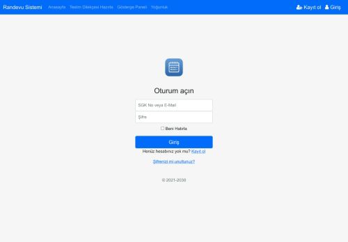 Reçete Teslim - Randevu Sistemi