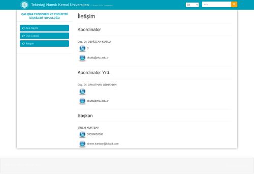 ÇALIŞMA EKONOMİSİ VE ENDÜSTRİ İLİŞKİLERİ TOPLULUĞU