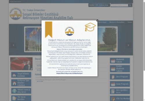 Sosyal Bilimler EnstitüsüRekreasyon Yönetimi Anabilim Dalı | T.C. Trakya Üniversitesi