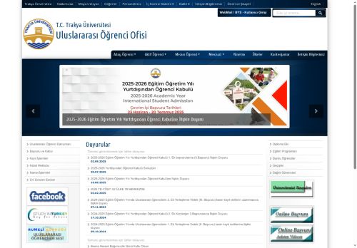 Uluslararası Öğrenci Ofisi | T.C. Trakya Üniversitesi