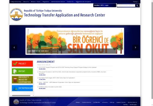 Technology Transfer Application and Research Center | Republic of Türkiye Trakya University