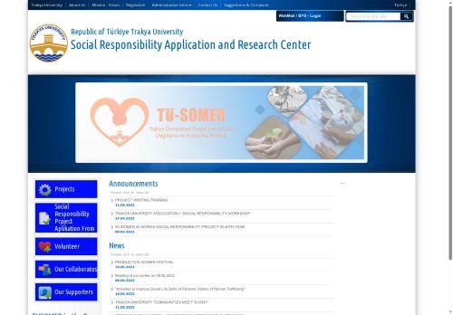 Social Responsibility Application and Research Center | Republic of Türkiye Trakya University