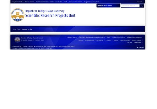 Scientific Research Projects Unit | Republic of Türkiye Trakya University