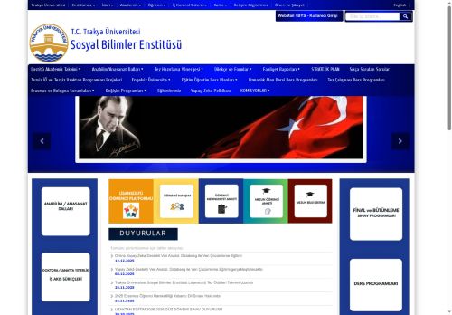 Mevzuat | Sosyal Bilimler Enstitüsü | T.C. Trakya Üniversitesi