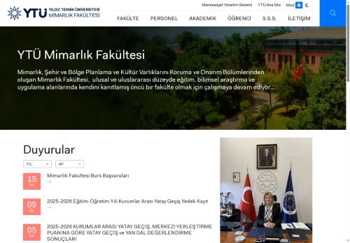 ANASAYFA | YTÜ Mimarlık Fakültesi