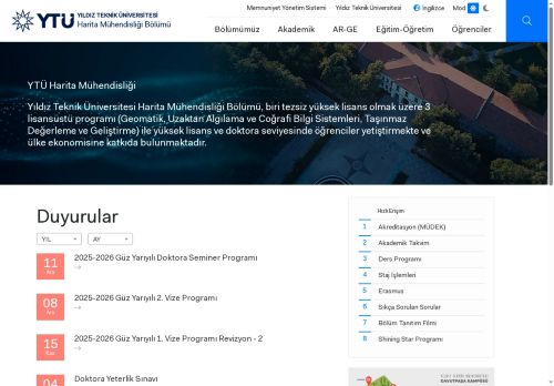 Home | YTÜ Department of Geomatic Engineering