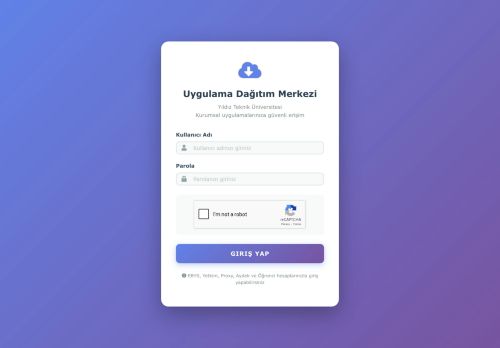 Giriş - YTÜ Uygulama Dağıtım Merkezi