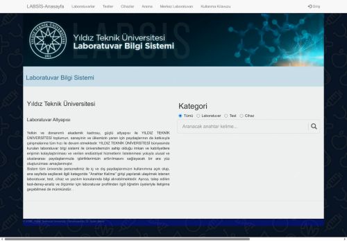 YTÜ Laboratuvarları - Index