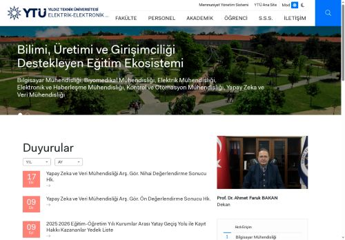 ANASAYFA | YTÜ Elektrik-Elektronik Fakültesi