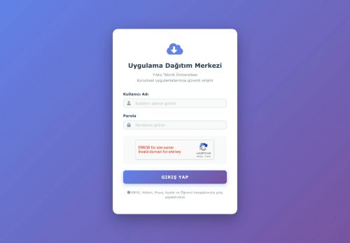 Giriş - YTÜ Uygulama Dağıtım Merkezi