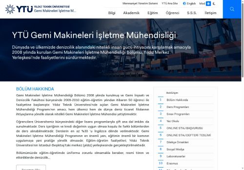 Anasayfa | YTÜ Gemi Makineleri İşletme Mühendisliği
