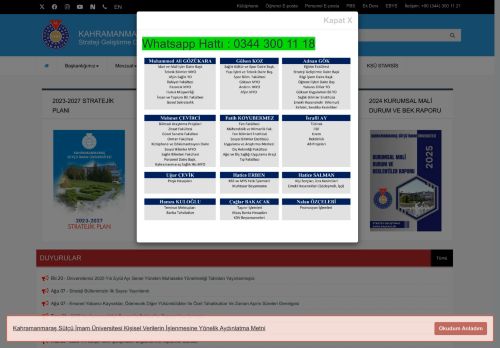 Strateji Geliştirme Daire Başkanlığı - KSÜ