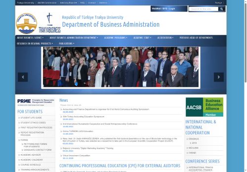 Department of Business Administration | Republic of Türkiye Trakya University