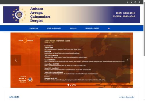 Ankara Avrupa Çalışmaları Dergisi – Ankara Üniversitesi Avrupa Toplulukları Araştırma ve Uygulama Merkezi
